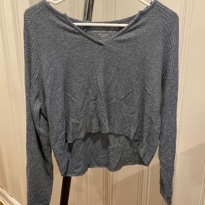 Like new! American Eagle ribbed knit cropped shirt.